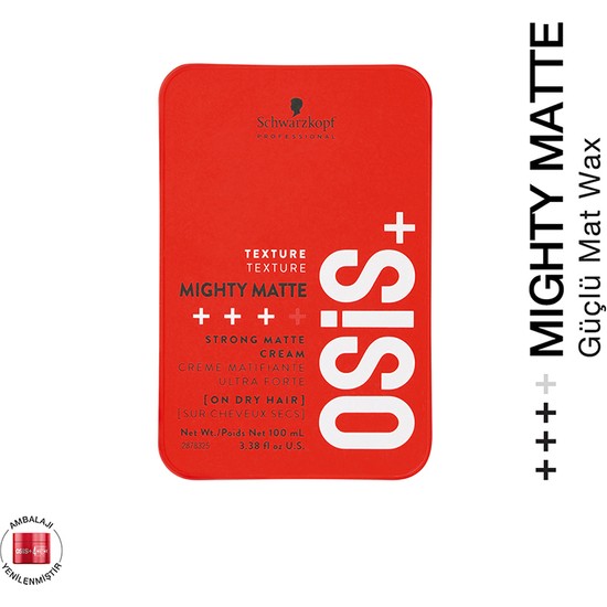 Osis Mighty Matte Güçlü Tutucu Mat Wax 85ml