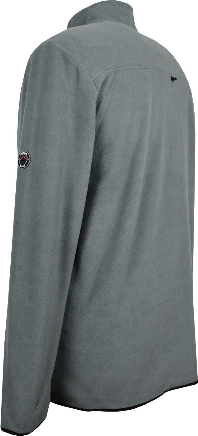 Maruf Shop Büyük Beden Dik Yakalı Polar Sweatshirt Gri görsel 3