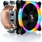 Snowman T6 6 Bakır Borulu Çift Fan Rainbow Ledli Güçlü Cpu Fanı