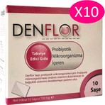 Denflor Probiyotik 10 Şase - 10 Kutu Takviye Edici Gıda İçeren Mikroorganizma Desteği