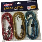 Carub 80 cm Bagaj Lastiği 3'lü Kancalı Elastik Set Özellikleri ile Güçlü Bağlama Performansı