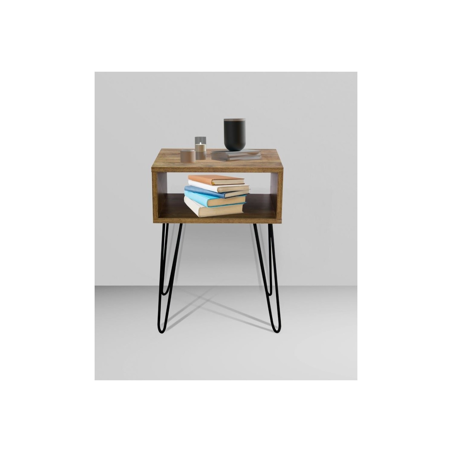 Chic Life Libra Yan Sehpa Metal Ayaklı Ceviz Fiyatı