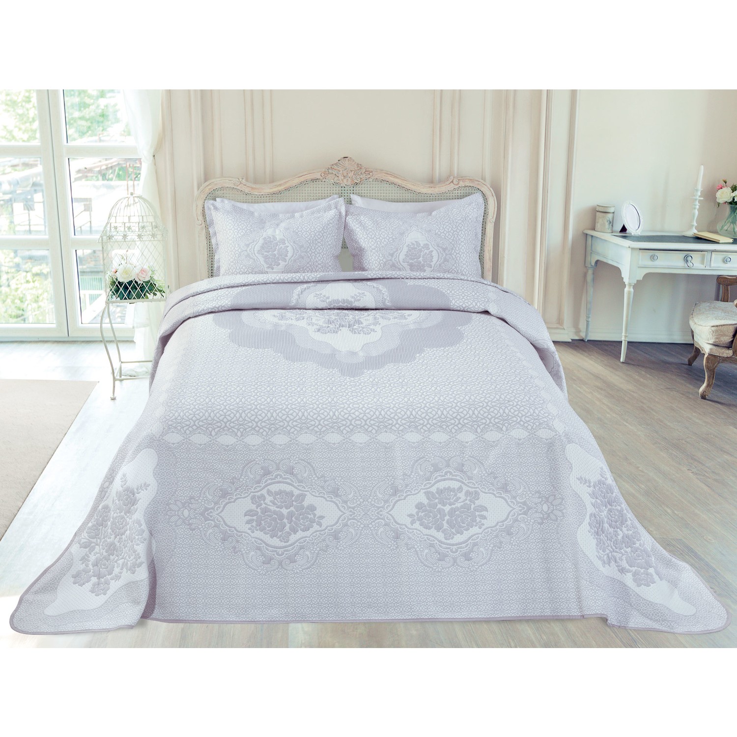 Madame Coco Cottage Tek Kişilik Yatak Örtüsü Seti Mürdüm Madame Coco Cottage Tek Kişilik Yatak Örtüsü Seti Mürdüm