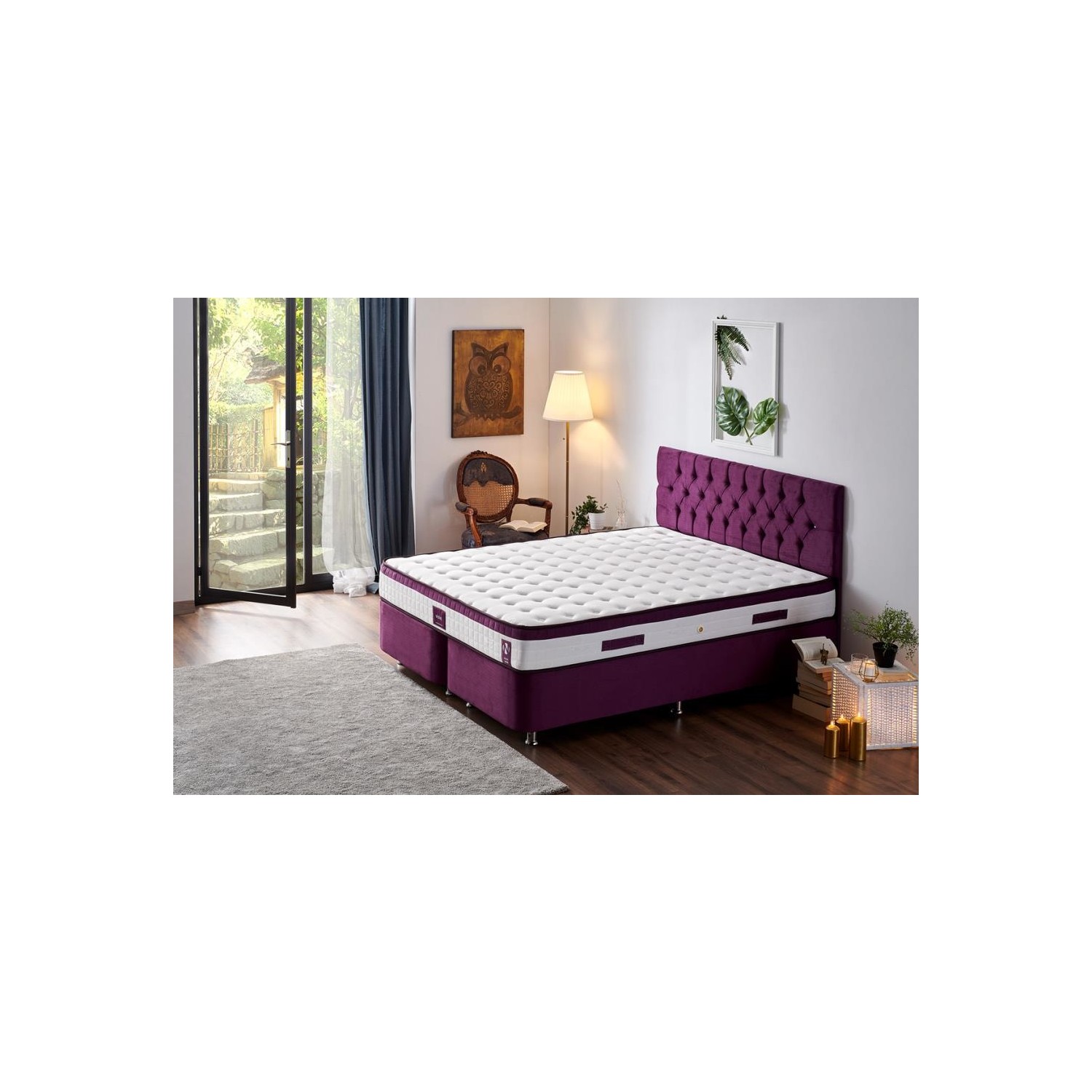 Niron Violet 150X200 Çift Kişilik Gizli Pedli Yaylı Yatak