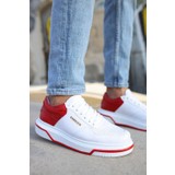 Chekich CH075 Ipekyol Beyaz Taban Erkek Ayakkabı Beyaz / Kırmızı