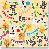 Basıver Sticker, Çocuk Odası Duvar Kağıdı, Hayvanlar Alemi Temalı