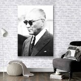 Meteor Galeri Gözlüklü Mustafa Kemal Atatürk Resmi Kanvas Tablo