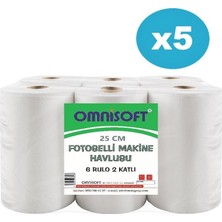 Omnisoft Fotoselli Kağıt Havlu Enmotion 25 cm 5 Koli 30 Rulo