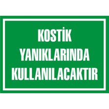 İzmir Serigrafi Kostik Yanıklarında Kullanılacaktır Galvaniz Uyarı Levhası 17,5 x 25 cm