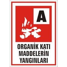İzmir Serigrafi Organik Katı Maddelerin Yangınları (Kendinden Yapışkanlı Etiket) 17,5 x 25 cm