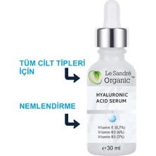 Le Sandre Organics Hyaluronik Asit Aydınlatıcı ve Serumu 30 ml