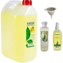 Kanzuk 80 Derece Limon Kolonyası Kolonya 5 lt + 200 ml Dökme + 170 ml Sprey + Huni