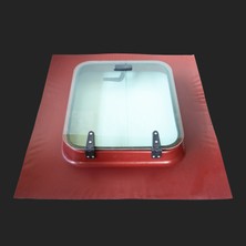 İnce Çatı Shingle Çatı Çıkış Kapağı 95 x 85 cm Kırmızı Camlı