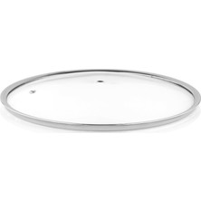 Karaca Granit-Çelik 26 cm Tencere Için Metal Çerceveli Cam Kapak ve Metal Kulp ile Beraber