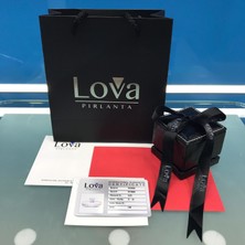 Lova Pırlantalı Oval Morganit Anturaj Küpe