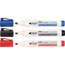 Faber Castell Doldurulabilir Beyaz Tahta Kalemi Siyah - Mavi - Kırmızı 3'lü