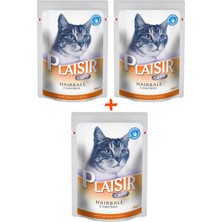 Plaisir Care Hairball Kontrol Tavuklu Yaş Kedi Maması 85 gr x 3 Adet