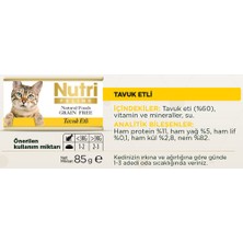 Nutri Feline Tahılsız Tavuk Etli Yaş Kedi Maması 85 gr x 3 Adet