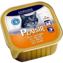 Plaisir Kısırlaştırılmış Pate Tavuk Etli Yaş Kedi Maması 100 gr x 32 Adet