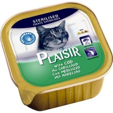 Plaisir Pate Kısırlaştırılmış Morina Balıklı Yaş Kedi Maması 100 gr x 4 Adet