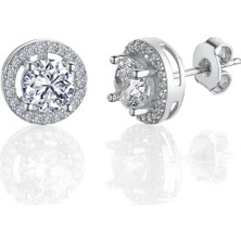 Mia Vento 1.50 Karat Effective Diamond Büyülü Işıltı Tektaş Gümüş Küpe