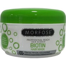 Morfose Biotin Saç Maskesi Yeşil Tüm Saç Tipleri İçin Güçlendirici 500 ml