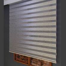 Anıper Zebra Perde Gri Kalın Hasır Bamboo 70 x 200 cm