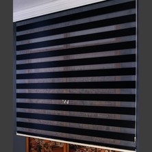 Anıper Zebra Perde Siyah Beyaz Geçişli Bamboo 70 x 200 cm