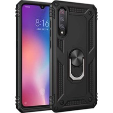Kzy Xiaomi Mi 9 Kapak Military Yüzüklü Stantlı Panzer Tank Kılıf Siyah