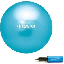 Delta PPTM755 55 cm Pilates Topu+Popmpa-Mavi