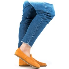 Aintap Süet Deri Turuncu Erkek Klasik Gaziantep Yemeni