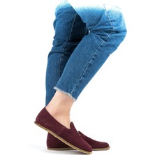 Aintap Süet Deri Bordo Erkek Klasik Gaziantep Yemeni