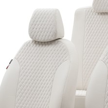 Otom Fiat Fullback 2016-Sonrası Özel Üretim Koltuk Kılıfı Amsterdam Design Tay Tüyü Fildişi