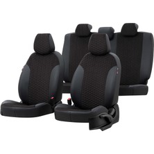 Otom Ford Transit 2002-2006 2+1 (3 Kişi) Özel Üretim Koltuk Kılıfı Tokyo Design Tay Tüyü Siyah