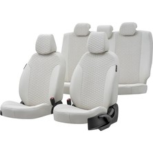 Otom Mitsubishi Canter 2+1 (3 Kişi) 1990-1997 Özel Üretim Koltuk Kılıfı Tokyo Design Tay Tüyü Fildişi