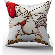 Cango Home Komik Tavuk Çocuk Yastık Kırlent Kılıfı