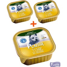 Plaisir Pate Hindi Etli Yaş Köpek Maması 150 gr x 3 Adet