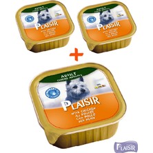 Plaisir Pate Tavuk Etli Yaş Köpek Maması 150 gr x 3 Adet