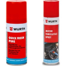 Würth Araç İçi Tazeleme Spreyi (Quıck Fresh Pure) 100 ml + Hızlı Motor Temizleme Spreyi 500 ml 2'li Set