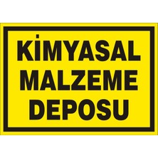 İzmir Serigrafi Kimyasal Malzeme Deposu 2.6 mm PVC Uyarı Levhası 25 x 35 cm