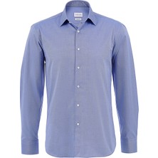 Emnana Mavi Premium Oxford Slim Fit Gömlek