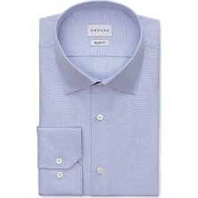Emnana Mavi Premium Twill Slim Fit Gömlek