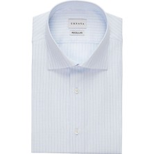 Emnana Açık Mavi Desenli Regular Fit Gömlek