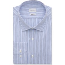 Emnana Mavi Çizgili Slim Fit Gömlek