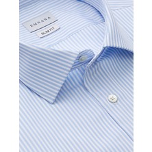 Emnana Açık Mavi Çizgili Slim Fit Gömlek