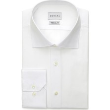 Emnana Beyaz Premium Twill Regular Fit Gömlek