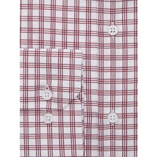 Emnana Bordo Kareli Regular Fit Gömlek