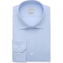 Emnana Mavi Çizgili Regular Fit Gömlek