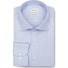 Emnana Açık Mavi Desenli Regular Fit Gömlek