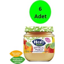 Hero Baby Şeftali Muz Püreli Kavanoz Mama 125 gr x 6 Adet